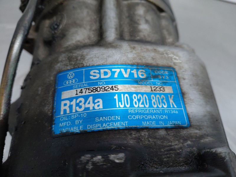 Recambio de compresor aire acondicionado para seat leon (1m1) 1.9 tdi referencia OEM IAM 1j0820803k  