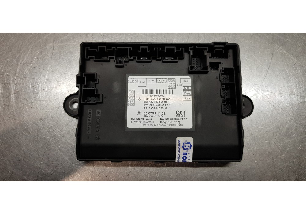 Recambio de modulo electronico para mercedes clase s (w221) berlina 320 / 350 cdi (221.022) referencia OEM IAM A2218704293  