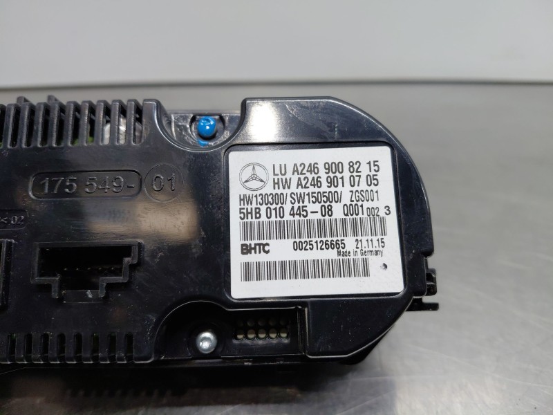 Recambio de mando climatizador para mercedes-benz clase a (w176) design referencia OEM IAM A2469003616 A2469008215 