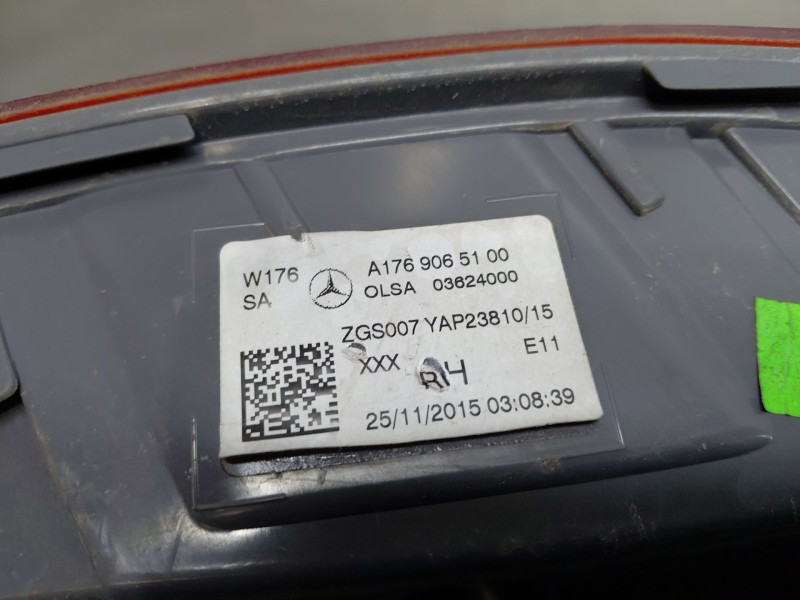 Recambio de piloto trasero derecho para mercedes-benz clase a (w176) design referencia OEM IAM A1769065100  