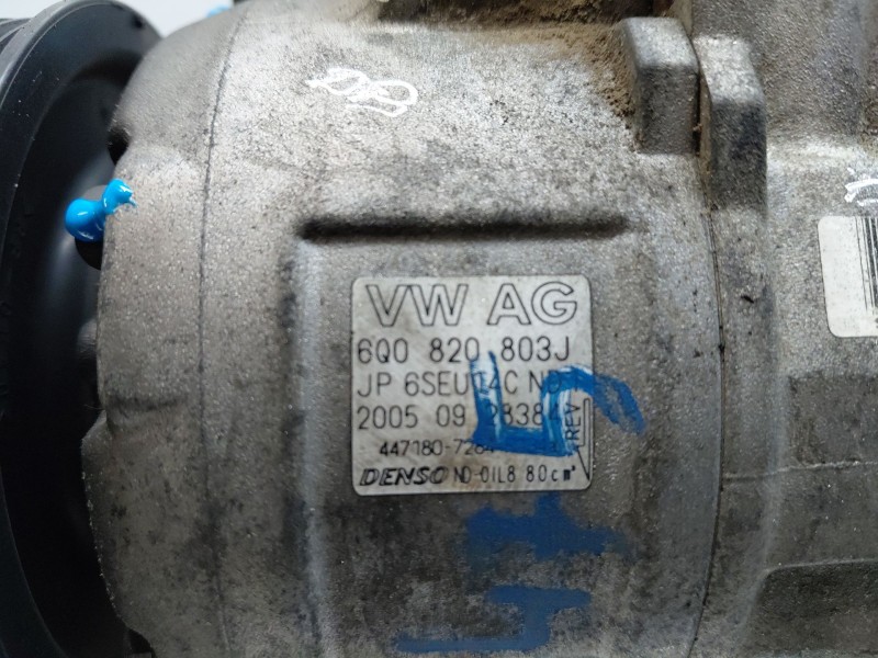 Recambio de compresor aire acondicionado para seat ibiza iii (6l1) 1.4 tdi referencia OEM IAM 6Q0820803P 6Q0820803j 