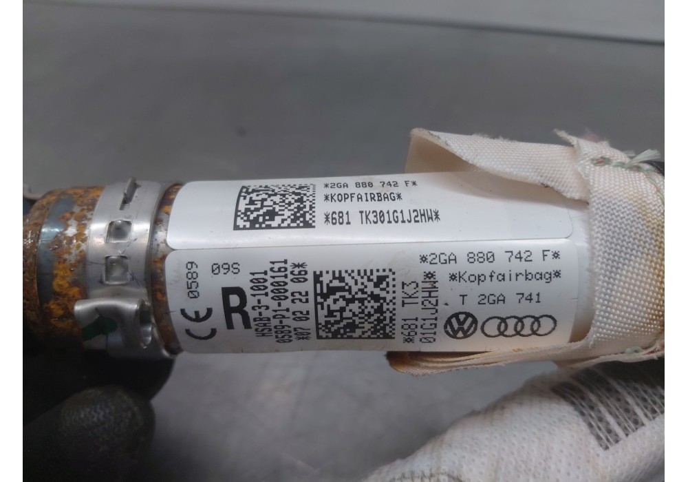 Recambio de airbag cortina delantero derecho para volkswagen t-roc r-line referencia OEM IAM   