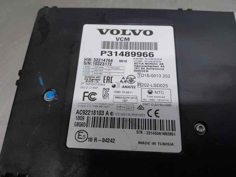 Recambio de modulo confort para volvo v90 kombi momentum referencia OEM IAM P31489966 31489966 
