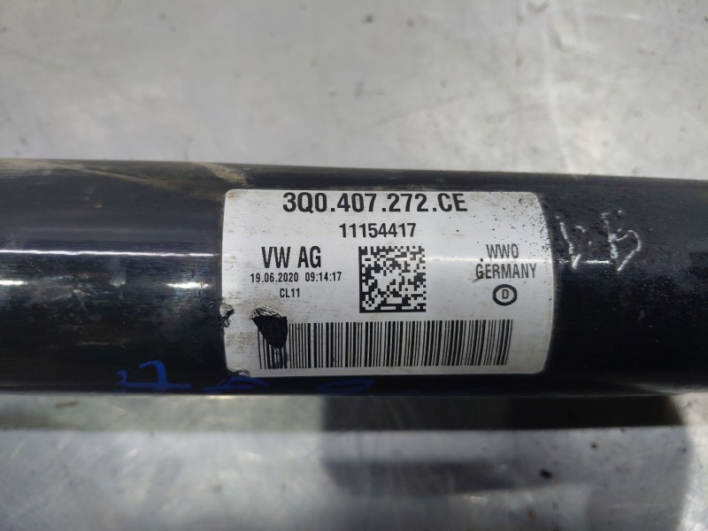 Recambio de transmision delantera derecha para audi q3 (f3b) 35 tdi referencia OEM IAM 3Q0407272CE  