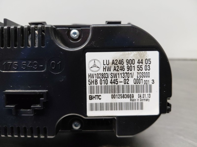 Recambio de mando climatizador para mercedes-benz clase b (w246) sport referencia OEM IAM   