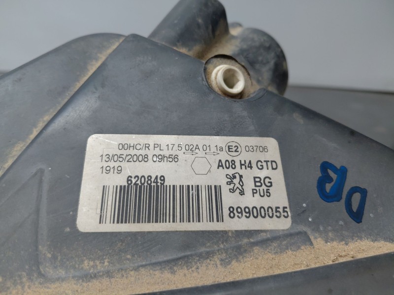 Recambio de faro izquierdo para peugeot 1007 dolce referencia OEM IAM 620849  