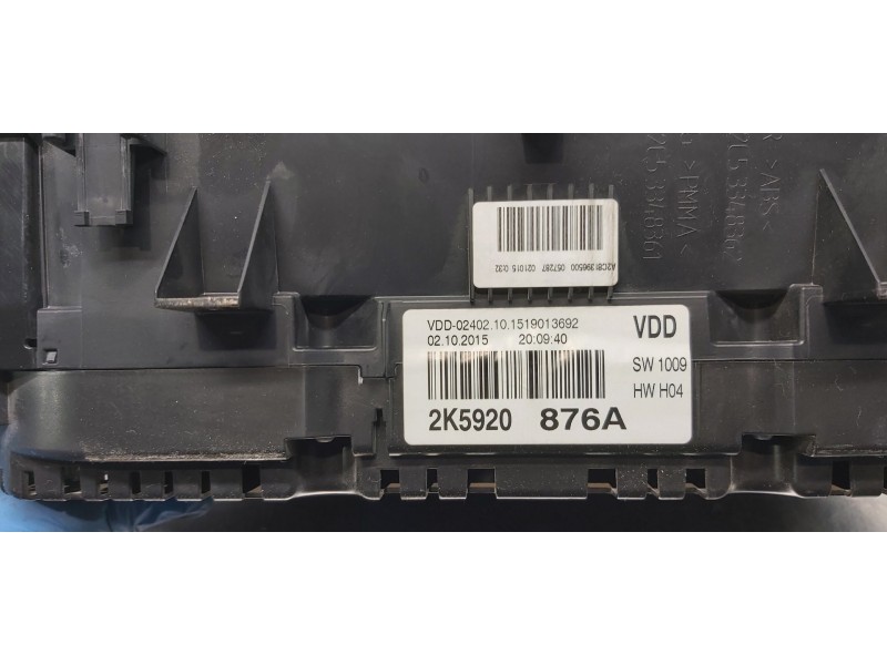 Recambio de cuadro instrumentos para volkswagen caddy furgón/kombi furgón bluemotion referencia OEM IAM 2K5920876A  
