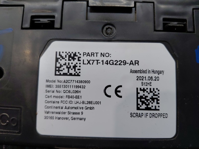 Recambio de modulo electronico para ford focus st-line referencia OEM IAM LX7T14G229AR  