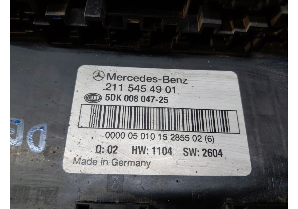 Recambio de caja reles / fusibles para mercedes-benz clase e (w211) berlina 220 referencia OEM IAM 2115454901 5DK008047-25 