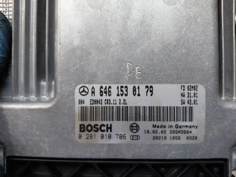 Recambio de centralita motor uce para mercedes-benz clase e (w211) berlina 220 referencia OEM IAM A6461530179 0281010706 