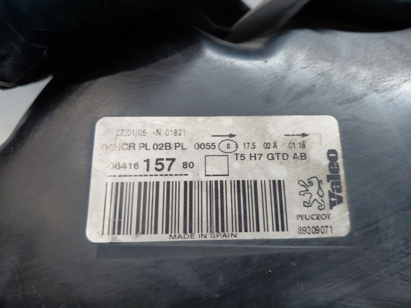 Recambio de faro izquierdo para peugeot 307 sw (3h) 1.6 hdi 110 referencia OEM IAM 9641615780  