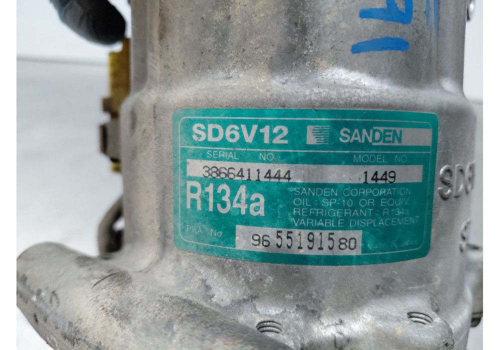 Recambio de compresor aire acondicionado para peugeot 307 sw (3h) 1.6 hdi 110 referencia OEM IAM 9655191580  