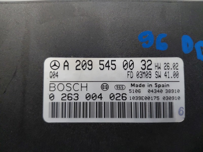 Recambio de modulo electronico para mercedes-benz clk (c209) clk 270 cdi (209.316) referencia OEM IAM A2095450032 0263004026 