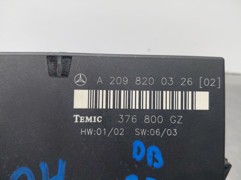 Recambio de modulo electronico para mercedes-benz clk (c209) clk 270 cdi (209.316) referencia OEM IAM A2098200326 A2098200326 