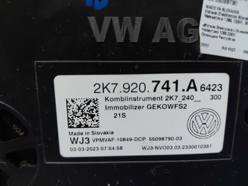 Recambio de cuadro instrumentos para volkswagen caddy v cargo referencia OEM IAM   