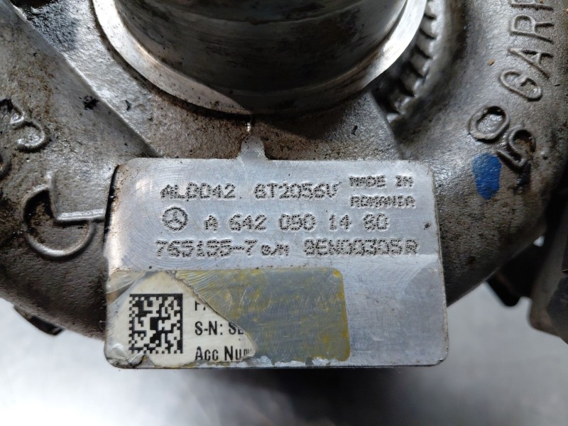 Recambio de turbocompresor para mercedes-benz clase m (w164) 320 / 350 cdi (164.122) referencia OEM IAM A6420901480  