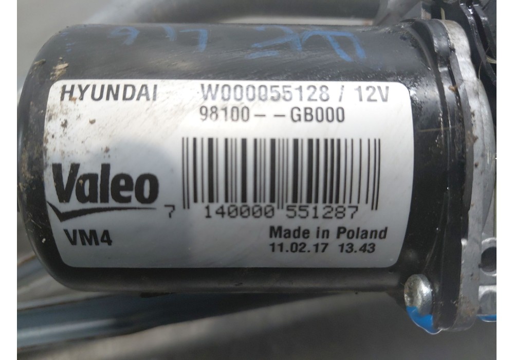 Recambio de motor limpia delantero para hyundai i20 ii (gb, ib) 1.2 referencia OEM IAM 98110C8000 98100GB000 