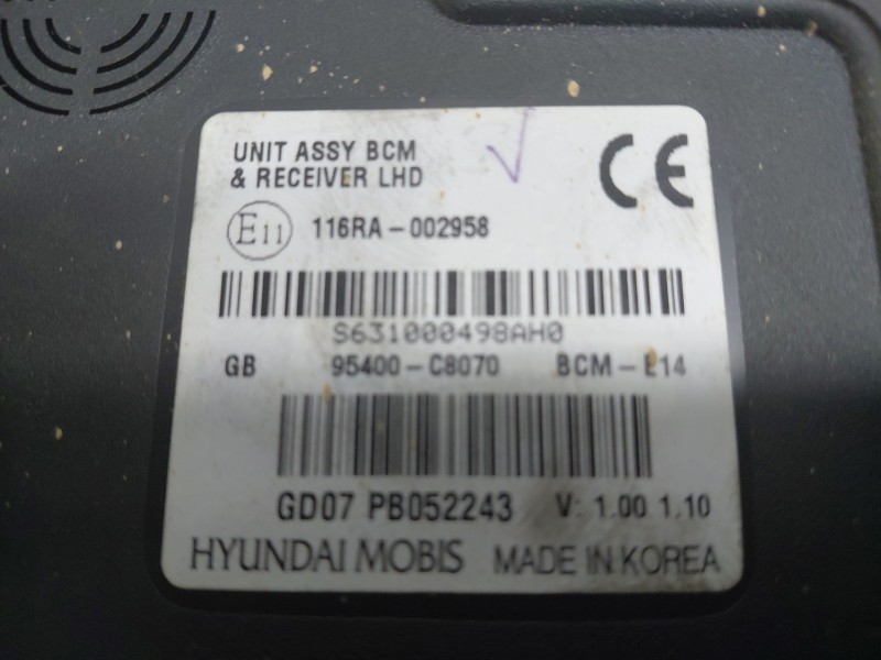 Recambio de modulo confort para hyundai i20 ii (gb, ib) 1.2 referencia OEM IAM 95400C8070  