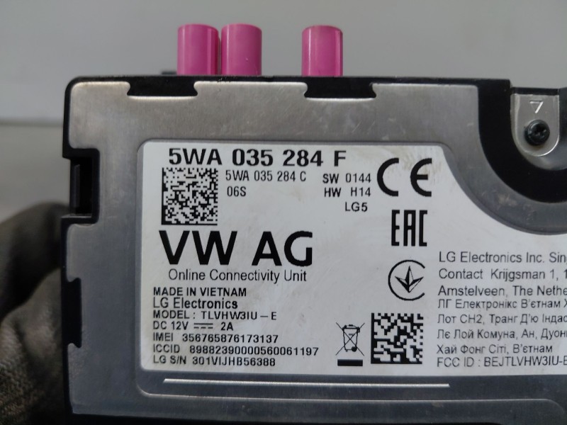 Recambio de modulo electronico para volkswagen caddy v cargo referencia OEM IAM 5WA035284F  