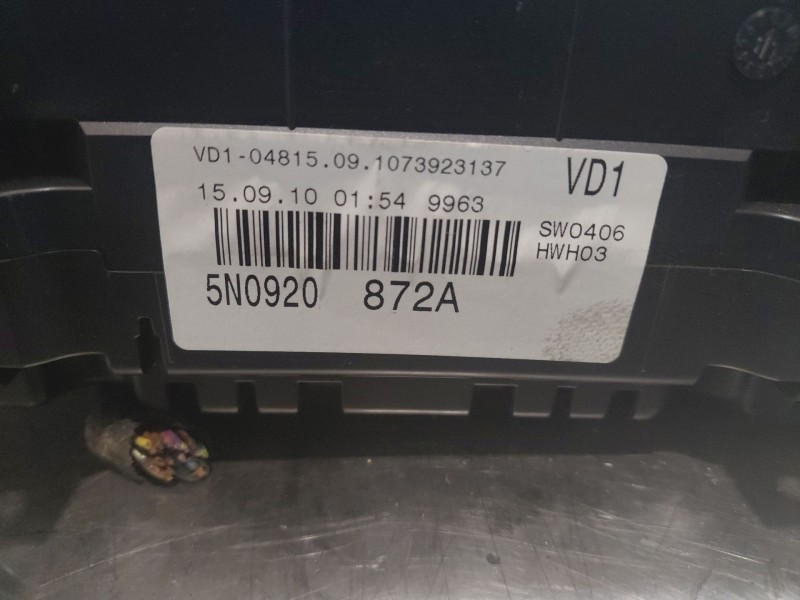 Recambio de cuadro instrumentos para volkswagen tiguan (5n_) 2.0 tdi 4motion referencia OEM IAM 5N0920872A 04815091073923137 