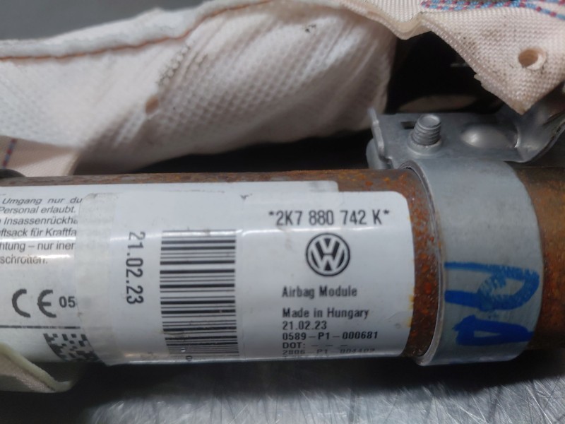 Recambio de airbag cortina delantero derecho para volkswagen caddy v cargo referencia OEM IAM 2K7880742J  