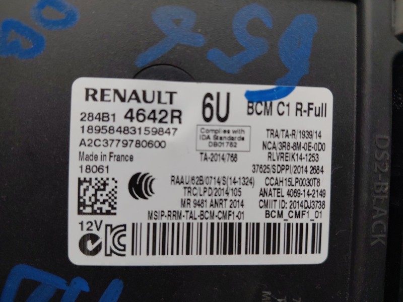 Recambio de modulo confort para renault scenic iv intens referencia OEM IAM 284B14642R  
