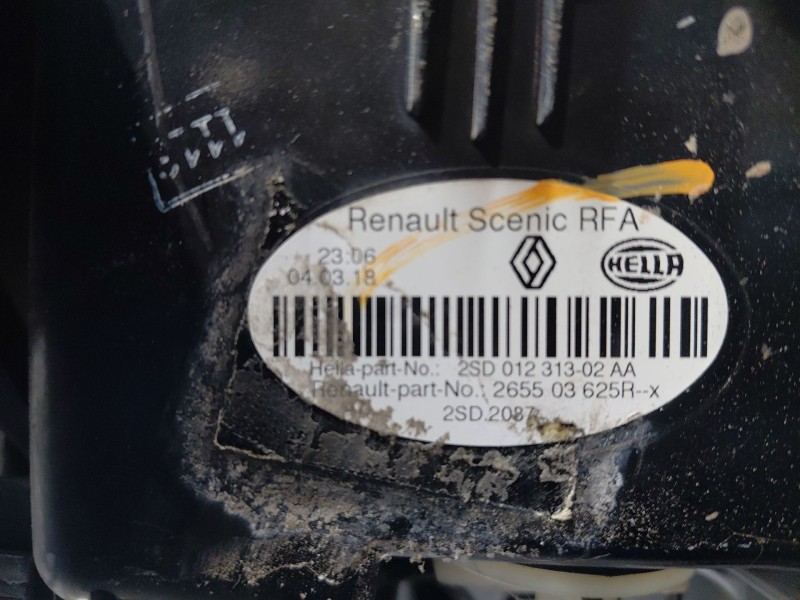 Recambio de piloto trasero derecho para renault scenic iv intens referencia OEM IAM 265503625R  