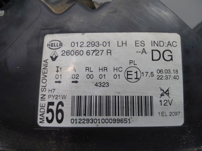 Recambio de faro izquierdo para renault scenic iv intens referencia OEM IAM 260606727R  