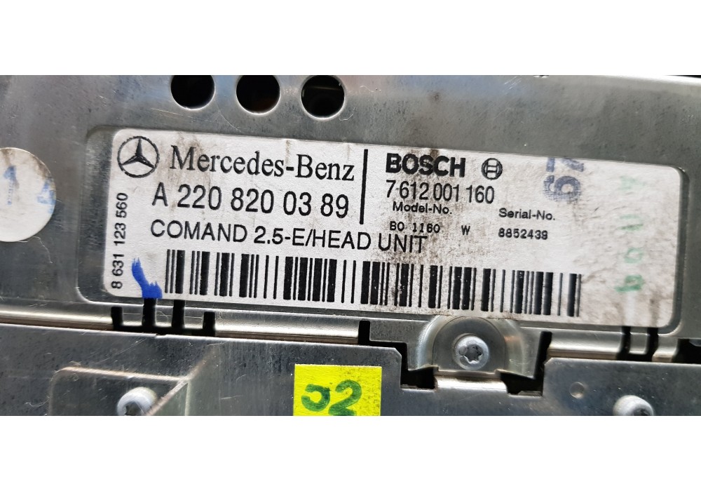 Recambio de sistema navegacion gps para mercedes clase s (w220) berlina 430 (220.070) referencia OEM IAM A2208200389  