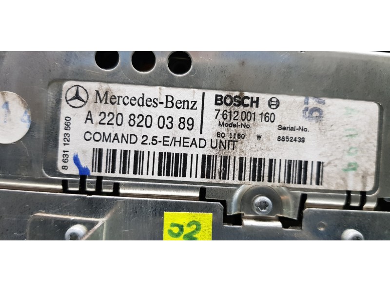 Recambio de sistema navegacion gps para mercedes clase s (w220) berlina 430 (220.070) referencia OEM IAM A2208200389  
