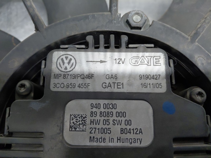 Recambio de electroventilador para volkswagen passat b6 (3c2) 2.0 tdi 16v referencia OEM IAM 03C0959455F  