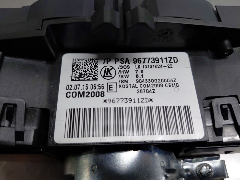 Recambio de mando multifuncion para peugeot 3008 style referencia OEM IAM 96773911ZD  