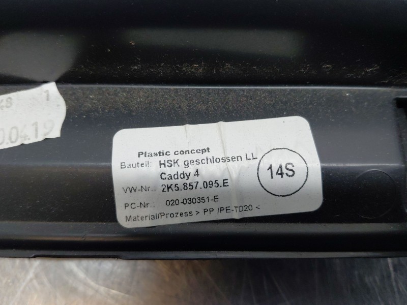 Recambio de guantera para volkswagen caddy iv furgoneta/monovolumen (saa, sah) 2.0 tdi referencia OEM IAM 2K5857095E82V  