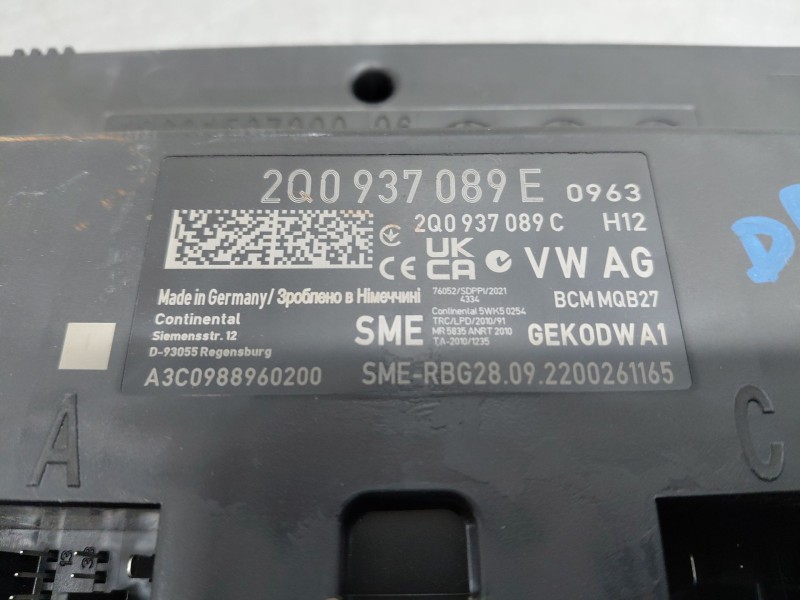 Recambio de modulo confort para volkswagen taigo life referencia OEM IAM 2Q0937089E  