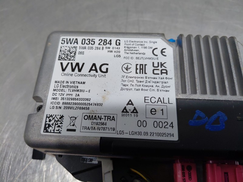 Recambio de modulo electronico para volkswagen taigo life referencia OEM IAM 5WA035284G  