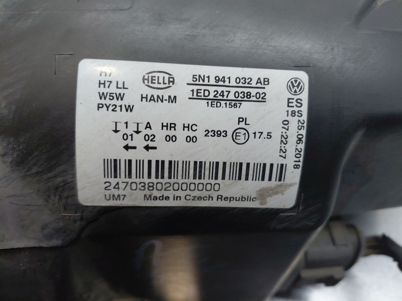 Recambio de faro derecho para volkswagen tiguan (5n1) advance referencia OEM IAM   