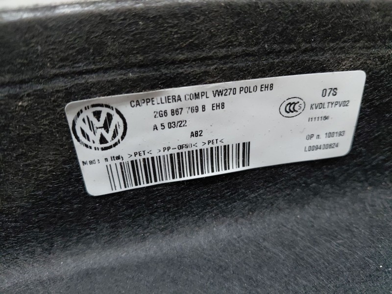 Recambio de bandeja trasera para volkswagen polo life referencia OEM IAM   