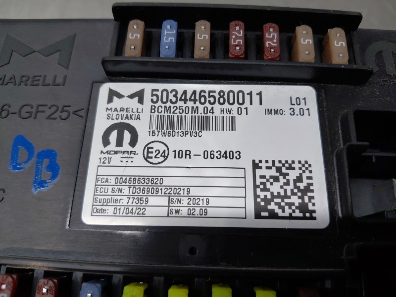 Recambio de modulo confort para fiat ducato furgón multijet referencia OEM IAM   