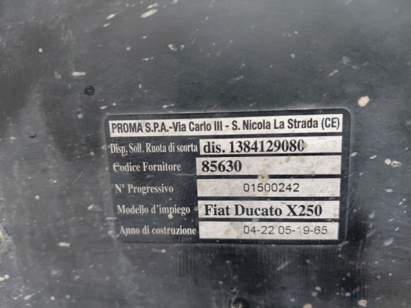 Recambio de soporte rueda repuesto para fiat ducato furgón multijet referencia OEM IAM   