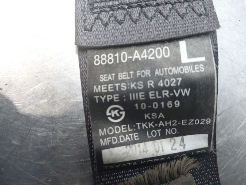 Recambio de cinturon seguridad delantero izquierdo para kia carens ( ) drive referencia OEM IAM   