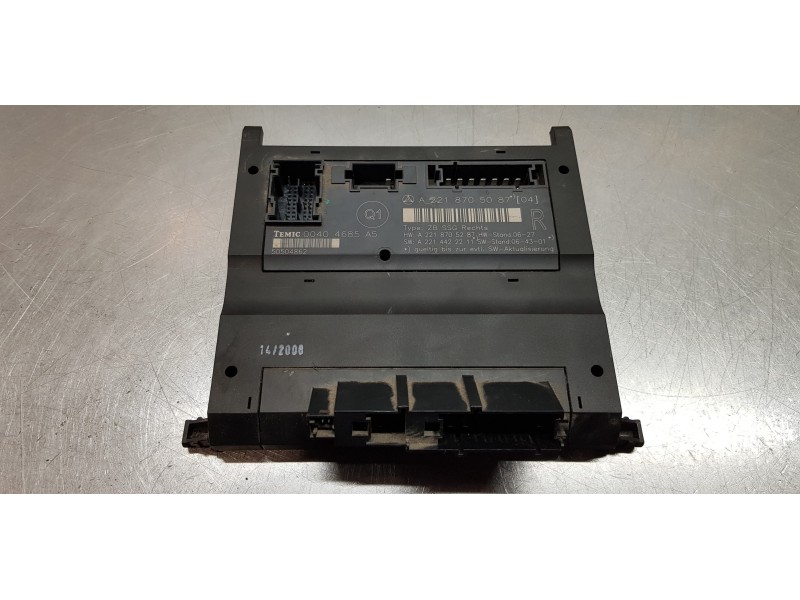 Recambio de centralita asientos para mercedes clase s (w221) berlina 320 / 350 cdi (221.022) referencia OEM IAM A2218705087  