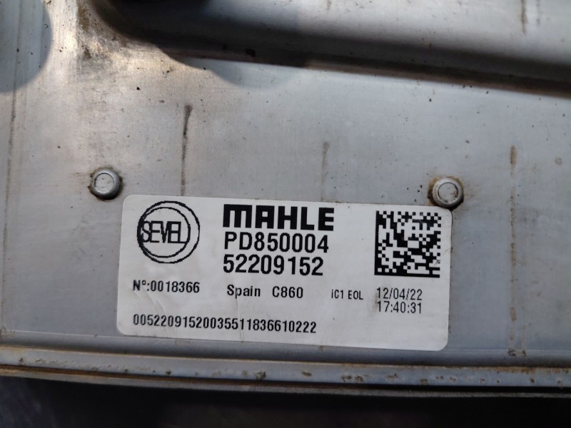 Recambio de intercooler para fiat ducato furgón multijet referencia OEM IAM   