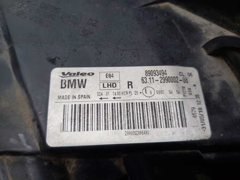 Recambio de faro derecho para bmw x1 (e84) xdrive 18 d referencia OEM IAM   