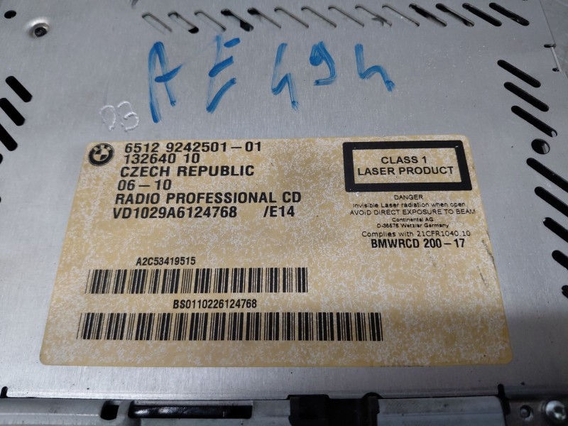 Recambio de sistema audio / radio cd para bmw x1 (e84) xdrive 18 d referencia OEM IAM   