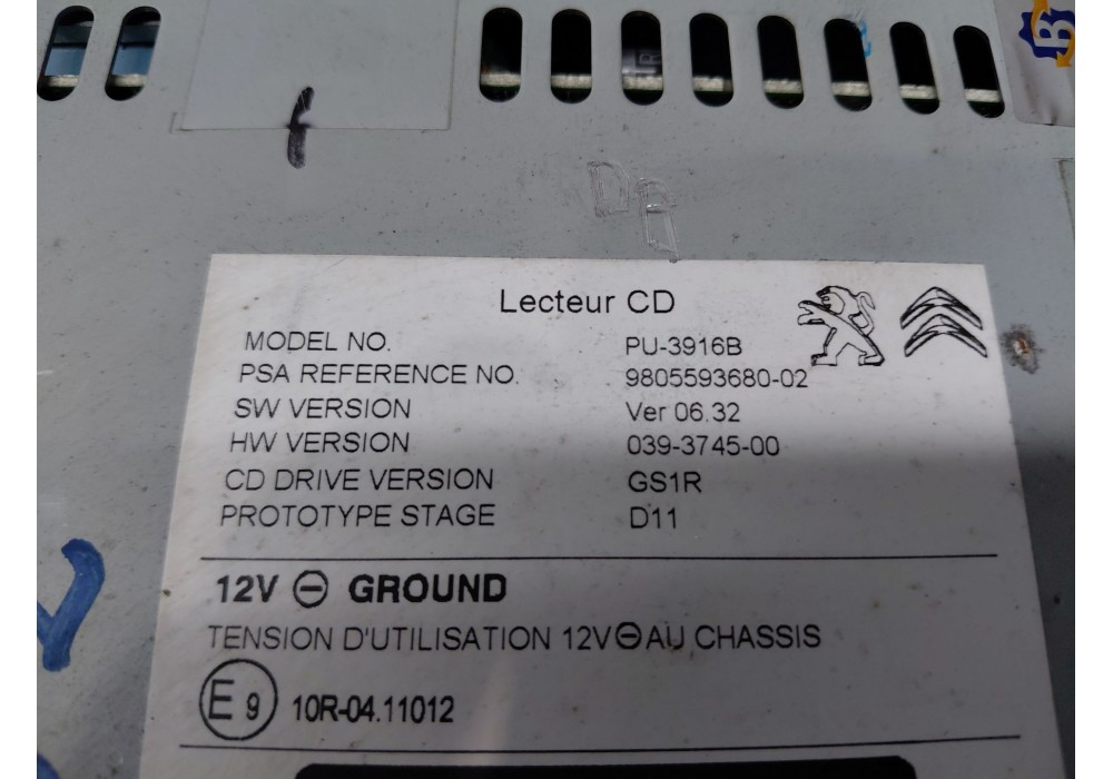 Recambio de sistema audio / radio cd para citroën c4 ii (nc_) 1.6 bluehdi 100 referencia OEM IAM   