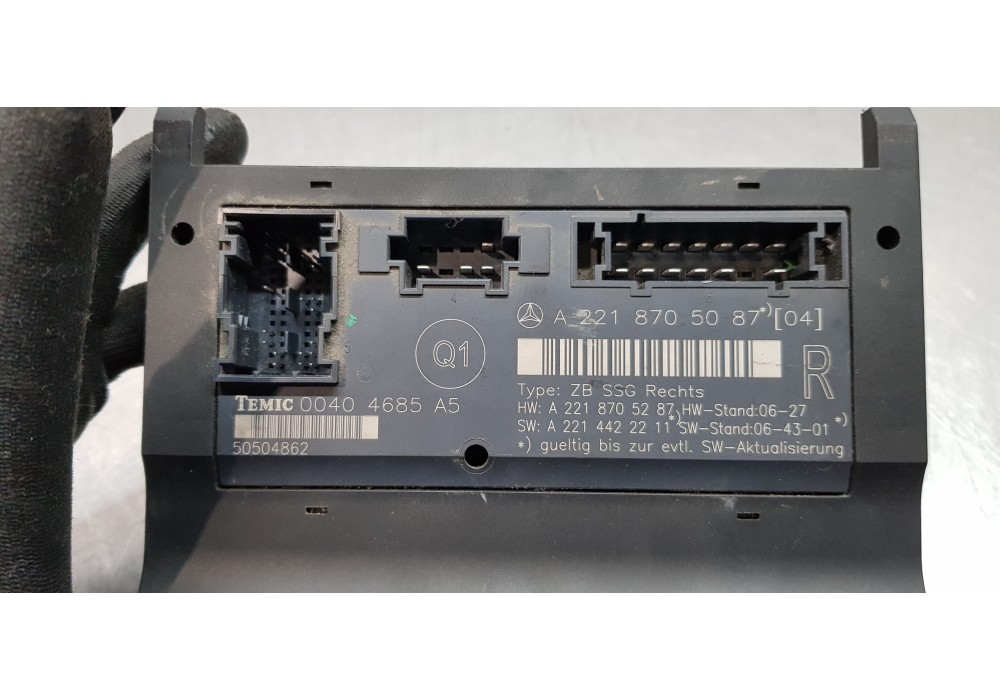 Recambio de centralita asientos para mercedes clase s (w221) berlina 320 / 350 cdi (221.022) referencia OEM IAM A2218705087  