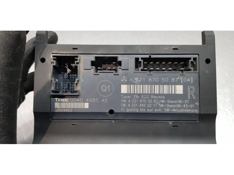 Recambio de centralita asientos para mercedes clase s (w221) berlina 320 / 350 cdi (221.022) referencia OEM IAM A2218705087  