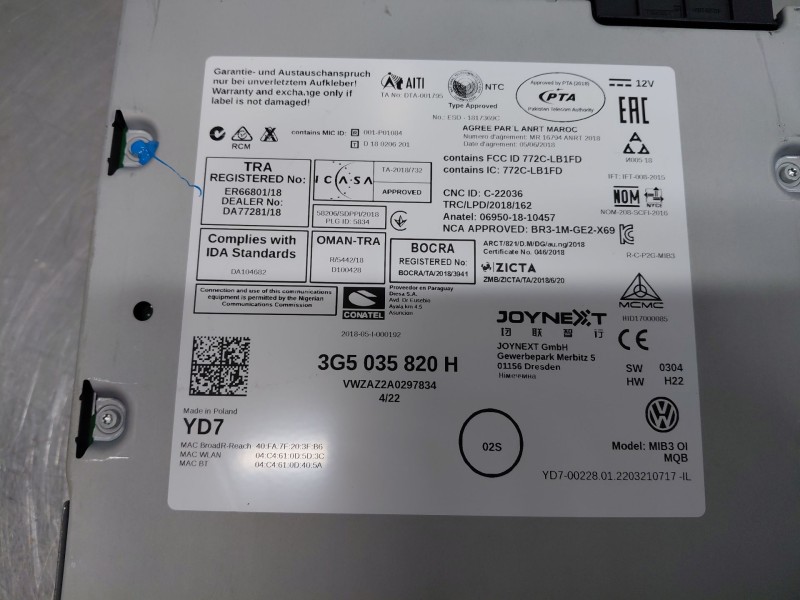 Recambio de sistema audio / radio cd para volkswagen polo life referencia OEM IAM   