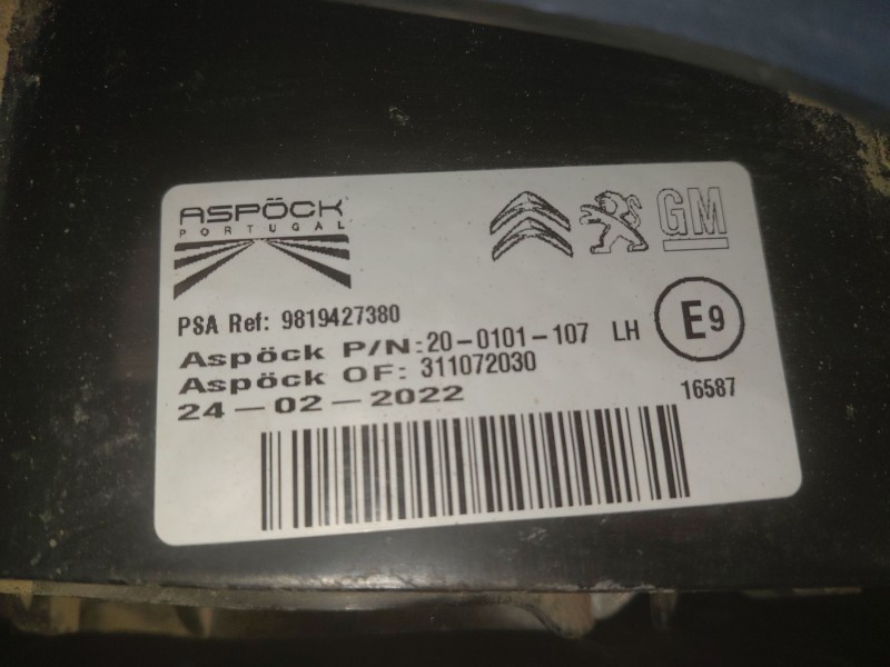 Recambio de piloto trasero izquierdo para peugeot rifter active pack referencia OEM IAM   