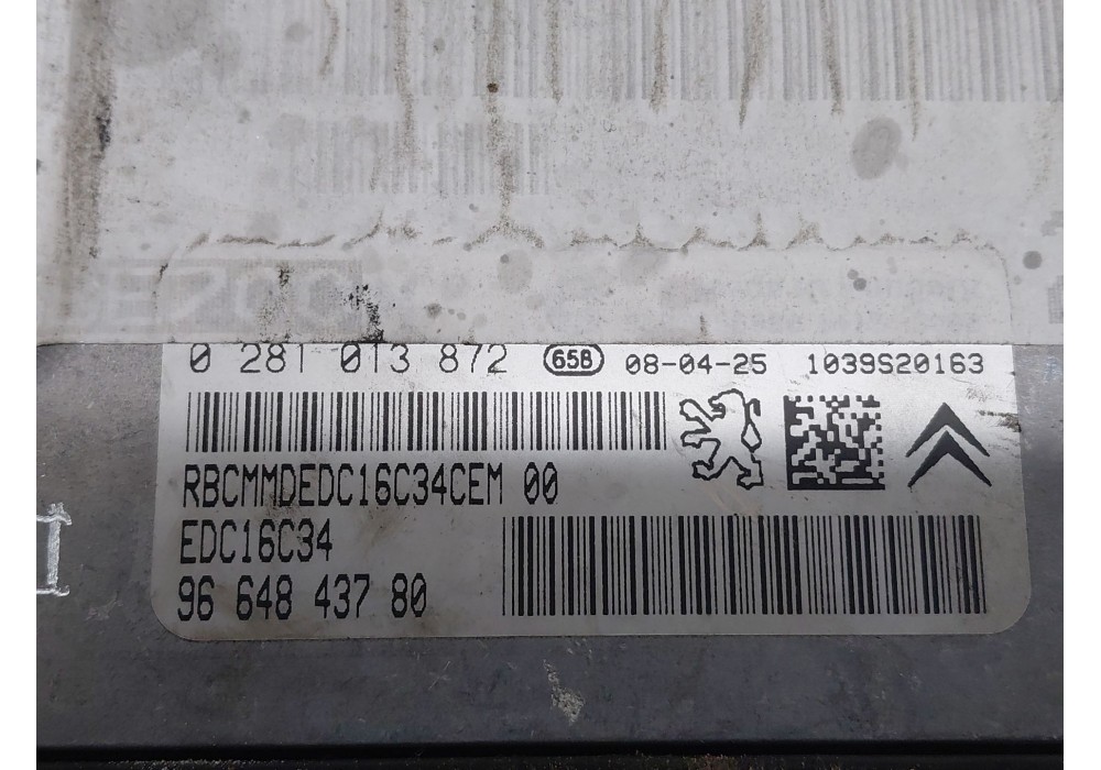 Recambio de centralita motor uce para peugeot 207/207+ (wa_, wc_) 1.6 hdi referencia OEM IAM   